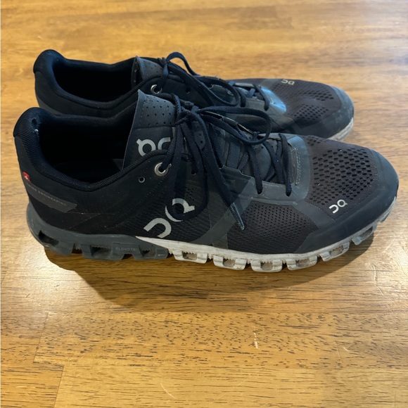 On Cloud Cloudflow Gray Black White Running Shoes Mens 10 Mesh Top EUC - Picture 4 of 7